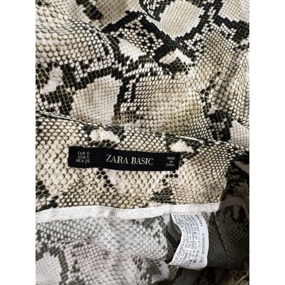 Zara Basic Snakeskin Skirt in Cream Black - Picture 5 of 5